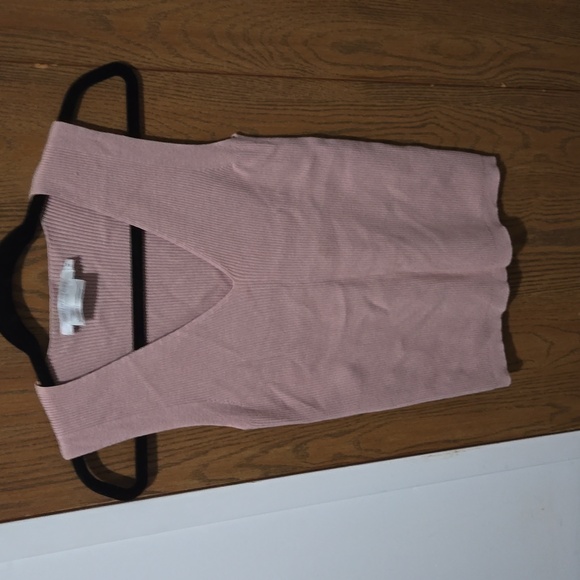Pink ribbed tank top - Picture 1 of 2